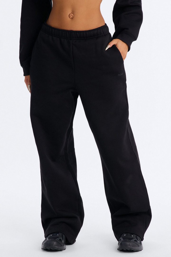 Libby Fleece Straight Leg Sweatpant - Black