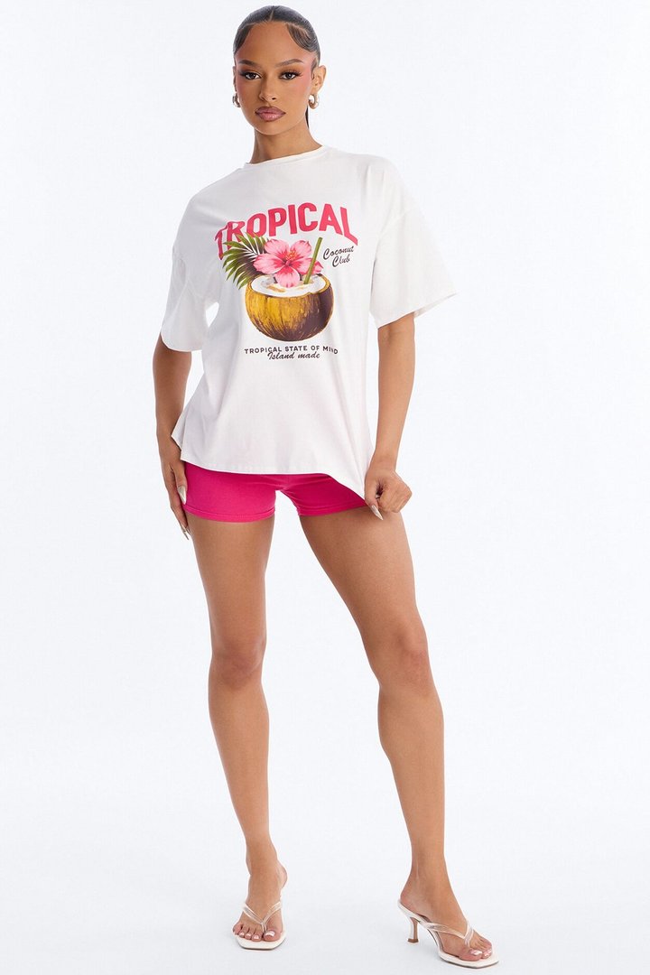 Tropical State Of Mind Short Set - Pink/combo