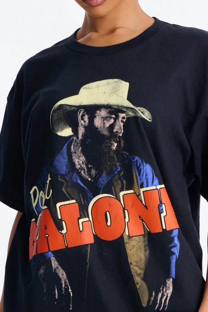 Post Malone Cowboy Hat Tee - Black