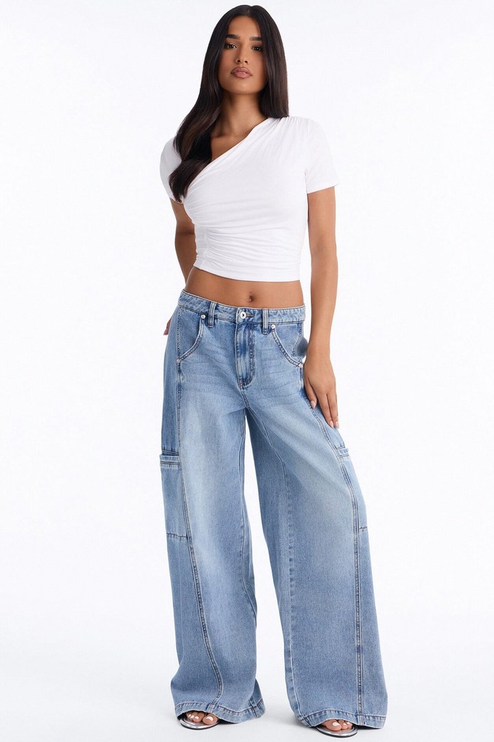 Lost Your Chance Short Sleeve Ruched Top - White
