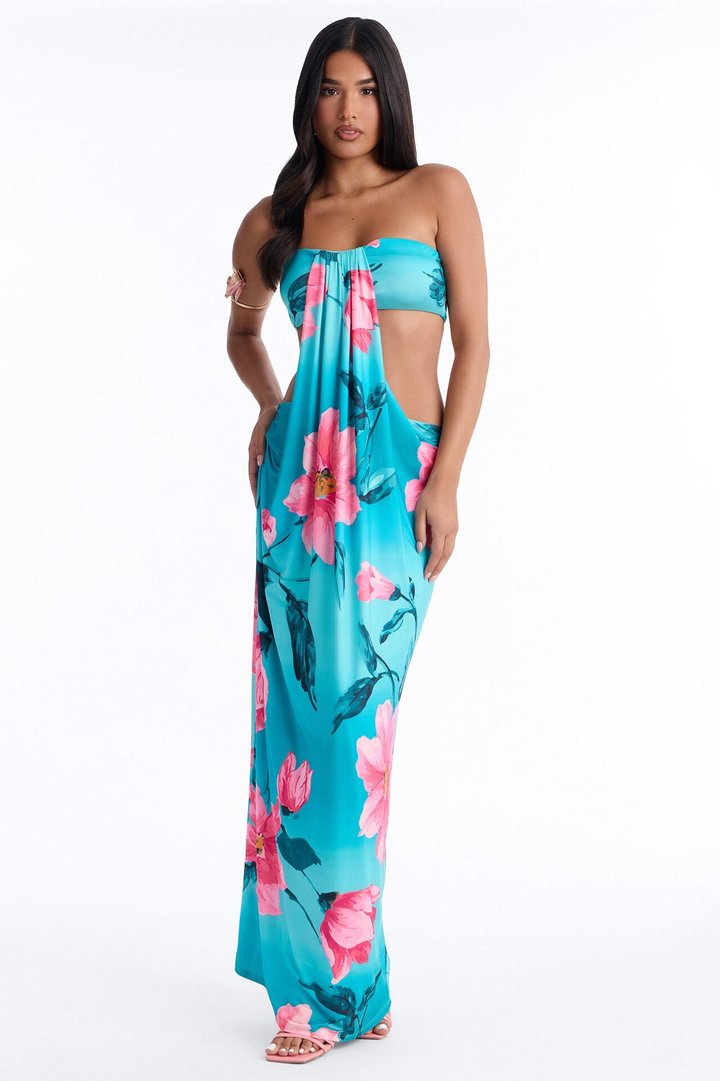 Always Standing Out Maxi Dress - Blue/combo