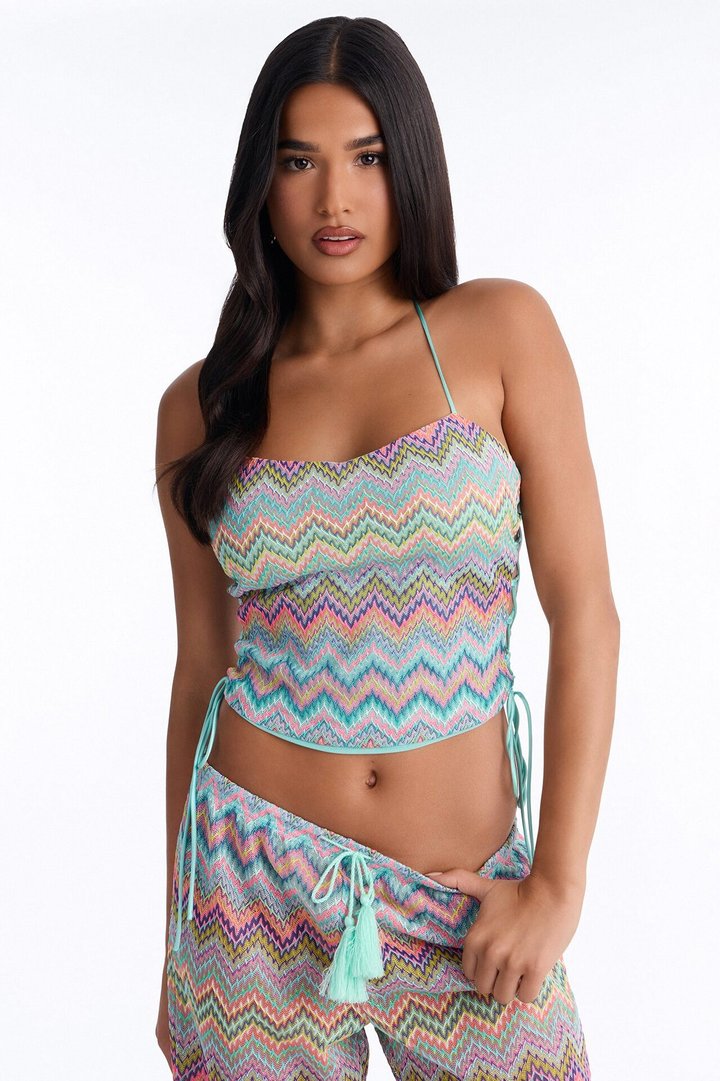 Island Time Only Crochet Pant Set - Multi Color