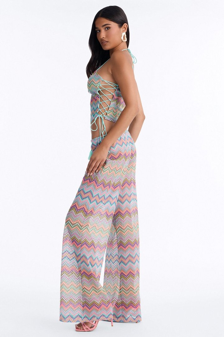 Island Time Only Crochet Pant Set - Multi Color