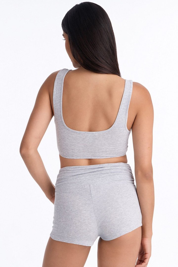 Let's Go Short Set - Heather Grey