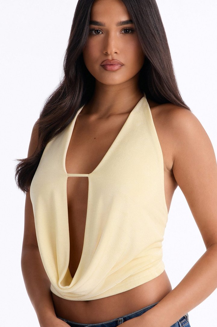 Buenos Aires Halter Top - Butter Yellow