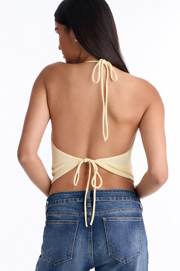 Buenos Aires Halter Top - Butter Yellow