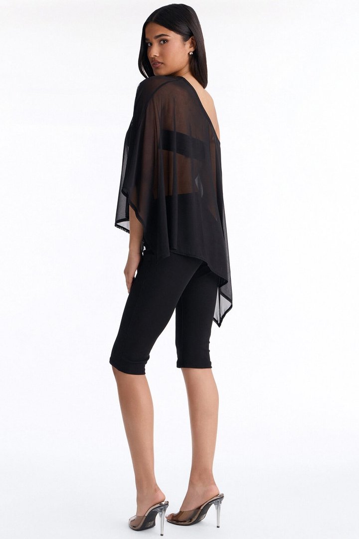 Eva Off Shoulder 3 Piece Capri Set - Black