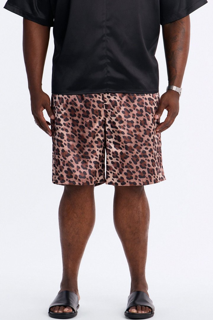 Relaxed City Spot Leopard Short - Brown