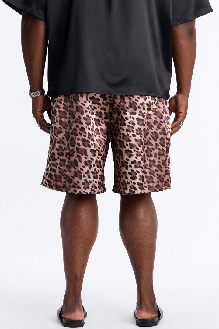Relaxed City Spot Leopard Short - Brown