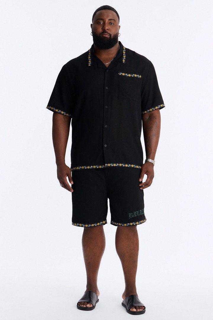 A Life In Balance Button Up Shirt - Black