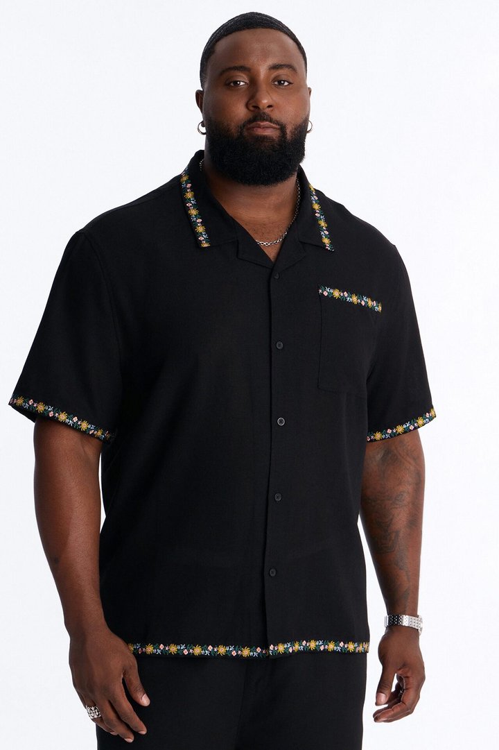 A Life In Balance Button Up Shirt - Black