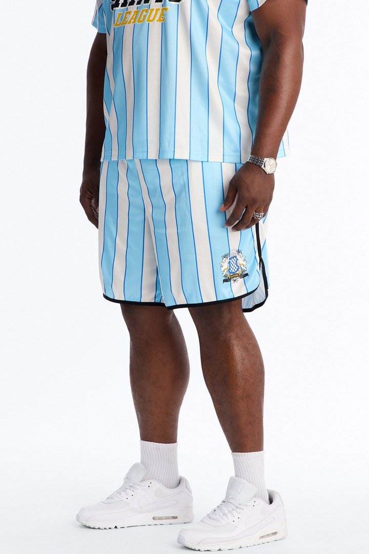 Relaxed Saints League Soccer Short - Blue/combo