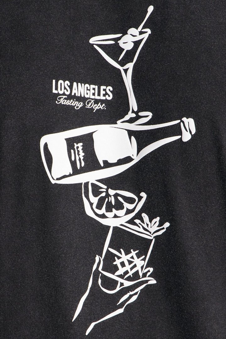 Los Angeles Martini Vintage Muscle Tee - Black