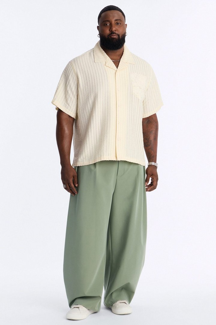 Barrel Bold Flow Trousers - Green