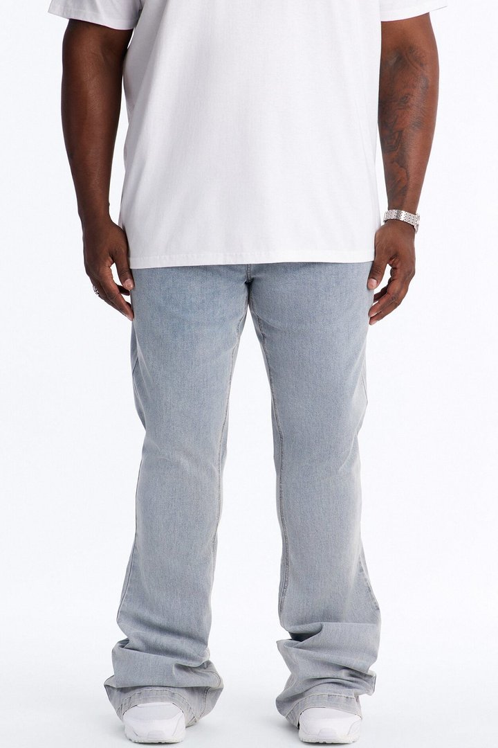 Super Stacked Skinny Flare Jean - Light Blue Wash