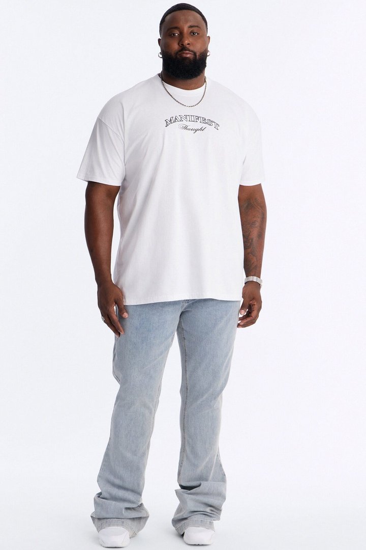 Super Stacked Skinny Flare Jean - Light Blue Wash