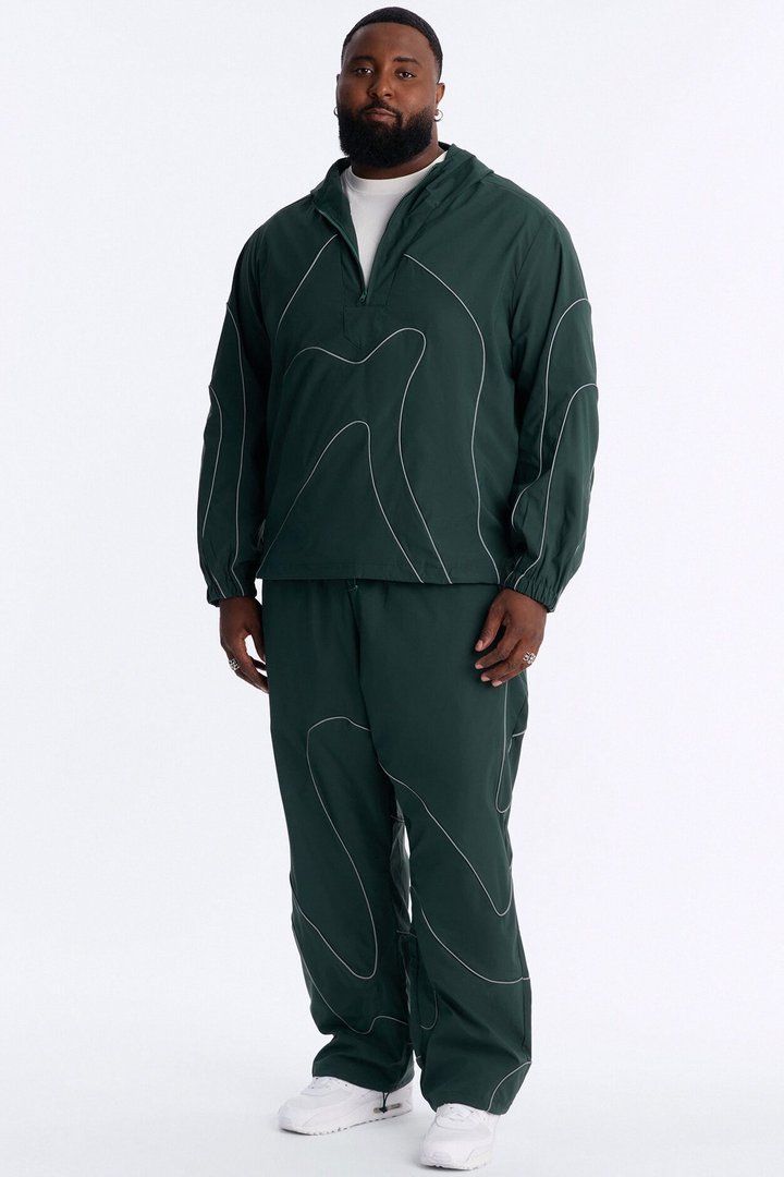 Futuristic Mode Track Jacket - Hunter Green
