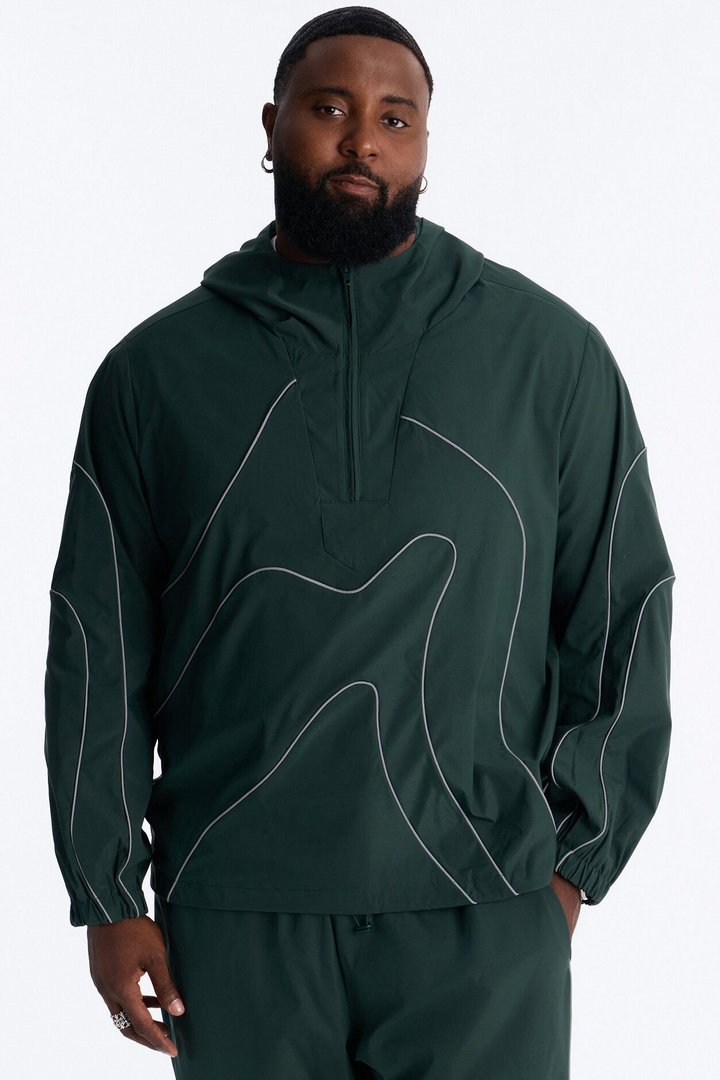 Futuristic Mode Track Jacket - Hunter Green