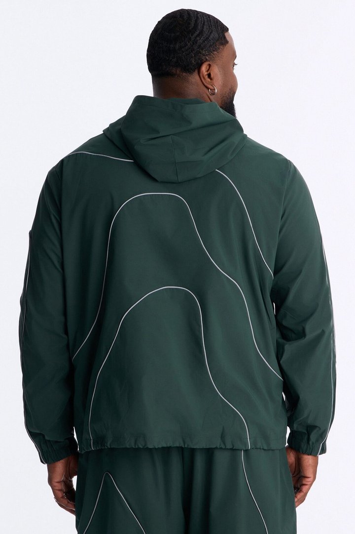 Futuristic Mode Track Jacket - Hunter Green