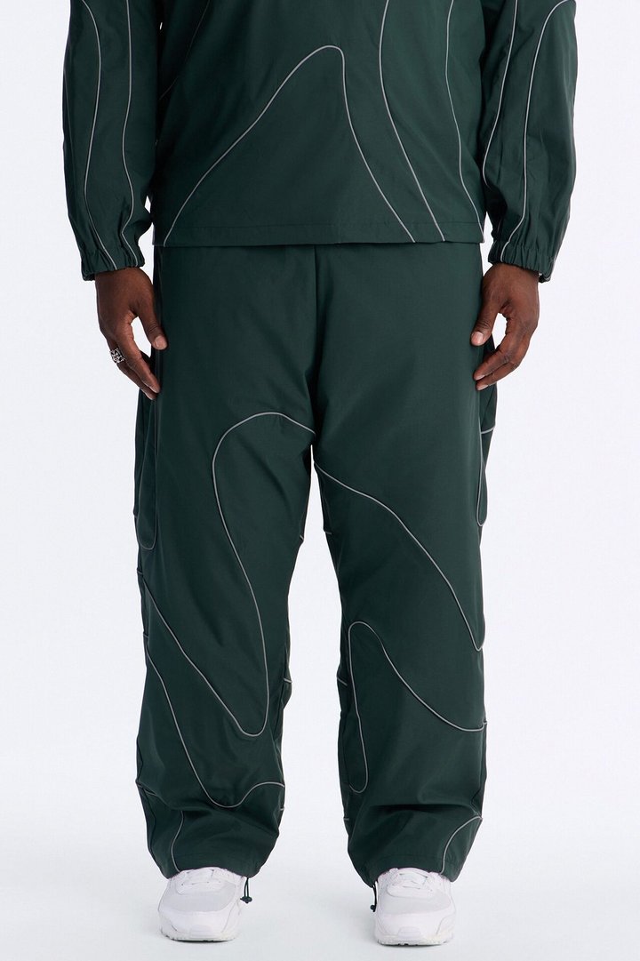 Straight Futuristic Mode Track Pant - Hunter Green