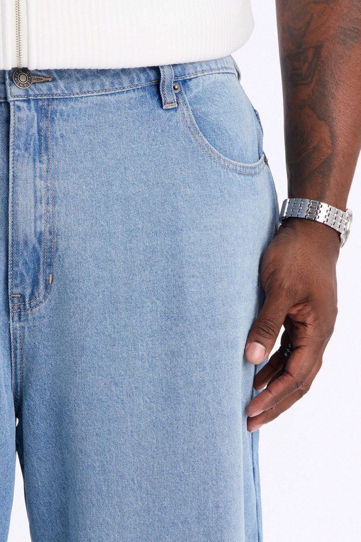 The Collective Baggy Jeans - Medium Blue Wash
