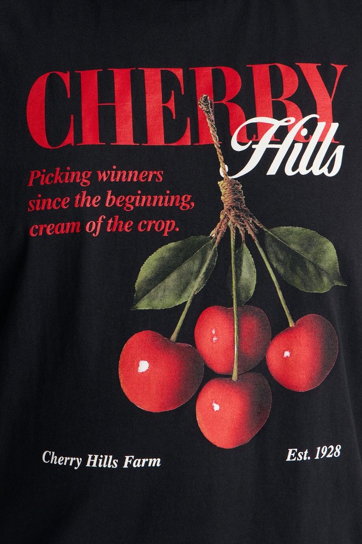 Cherry Hills Oversized Muscle Tee - Black