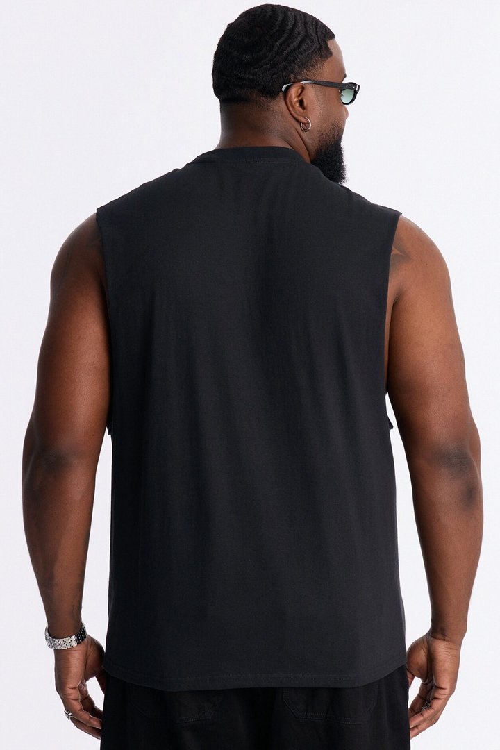 Cherry Hills Oversized Muscle Tee - Black