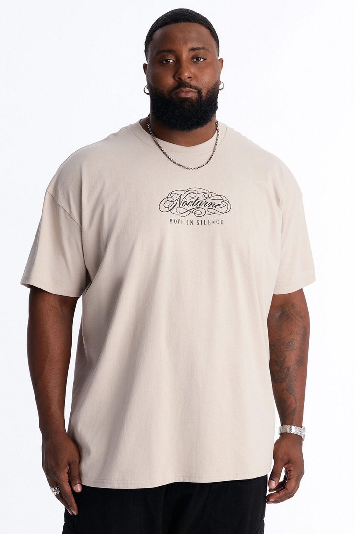 Nocturne In Silence Short Sleeve Tee - Light Grey