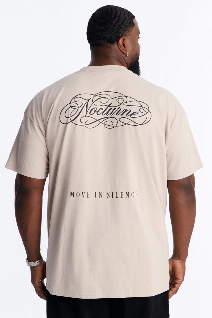 Nocturne In Silence Short Sleeve Tee - Light Grey