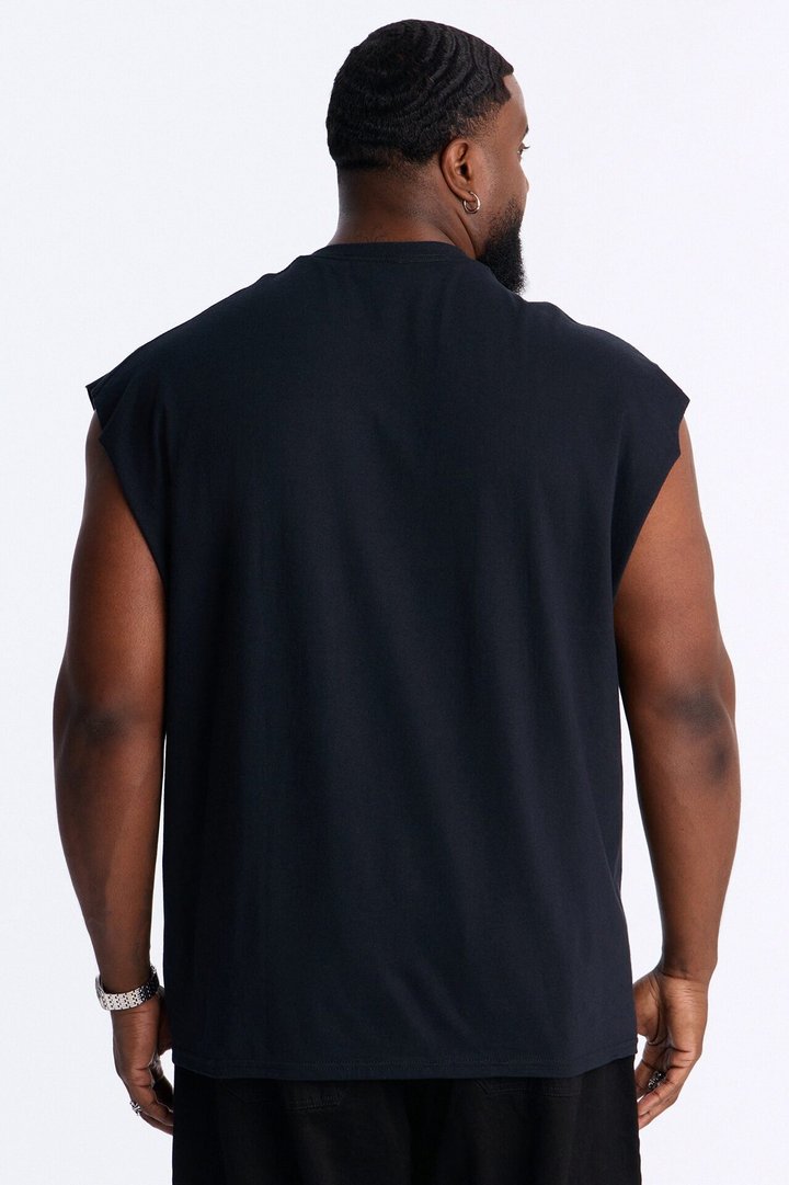 Free Your Mind Oversized Muscle Tank - Black