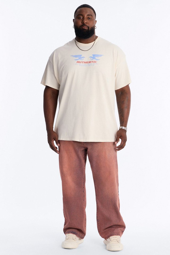 Authentic Oversized Short Sleeve Tee - Natural