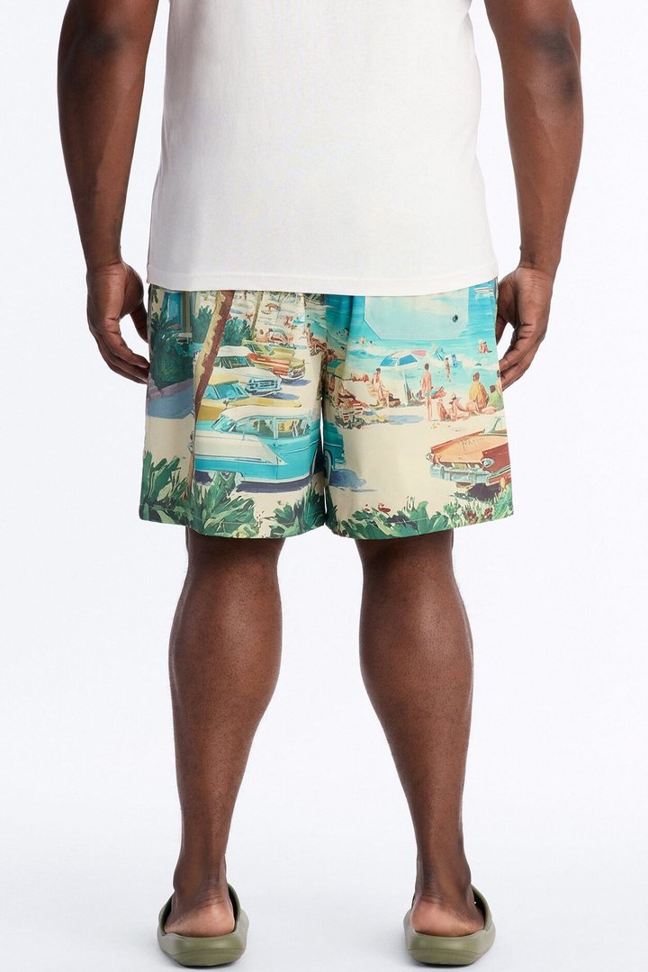 Palm Beach Printed Photoreal Swim Trunk 7″ - Multi Color
