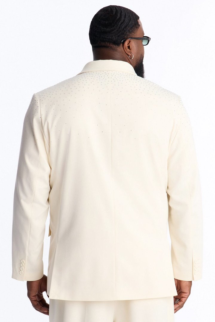 Relaxed Star Gazer Embellished Jacket - Cream