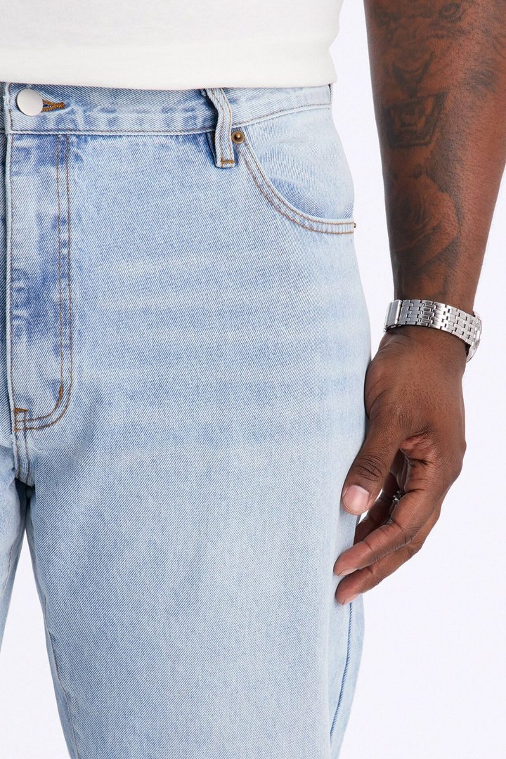 The Staple Straight Jean - Light Blue Wash