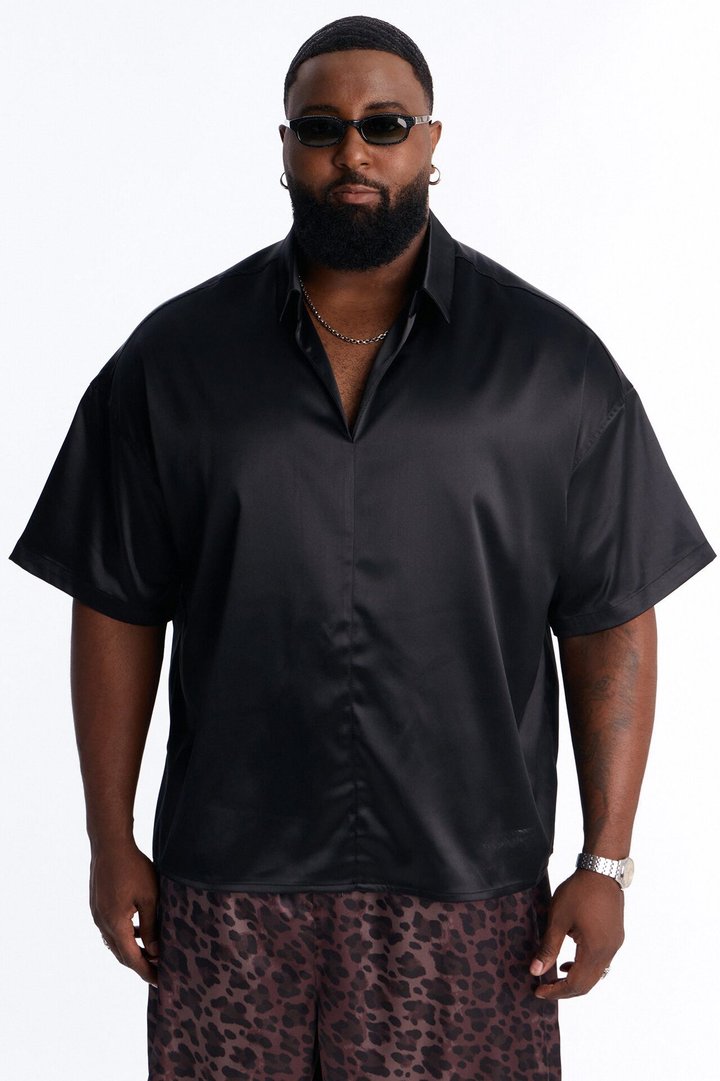 Relaxed Luxe Lumina Easy Flow Polo - Black