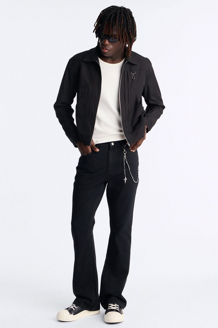 Routine Stacked Skinny Flare Jean - Black