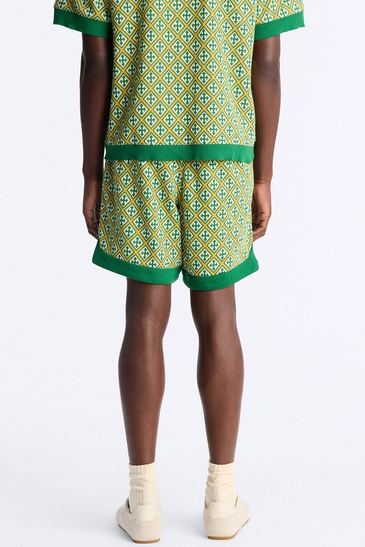 Relaxed Tunis Medina Jacquard Short - Green