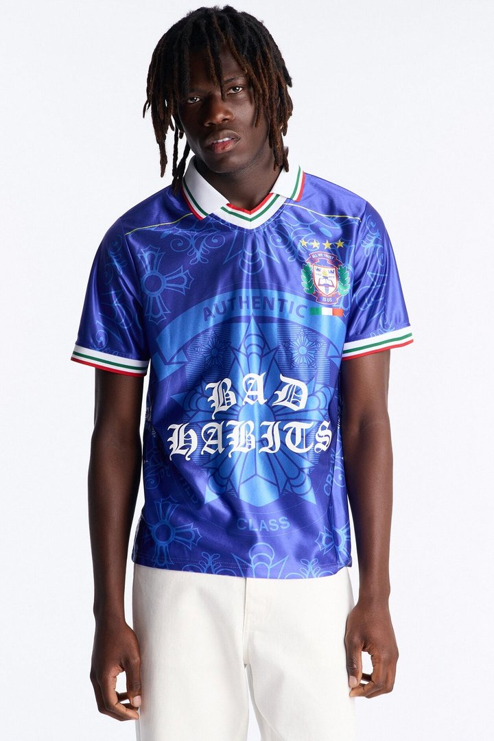 Bad Habits Soccer Jersey - Blue