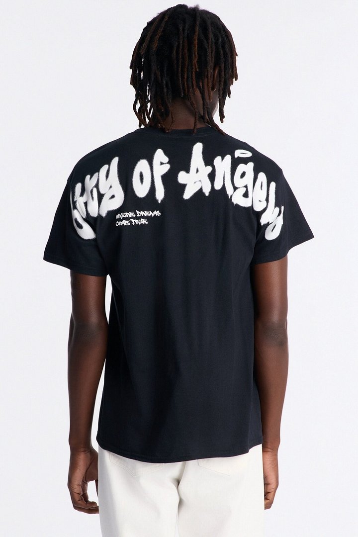 City Of Dreamers Oversized Short Sleeve Tee - Black