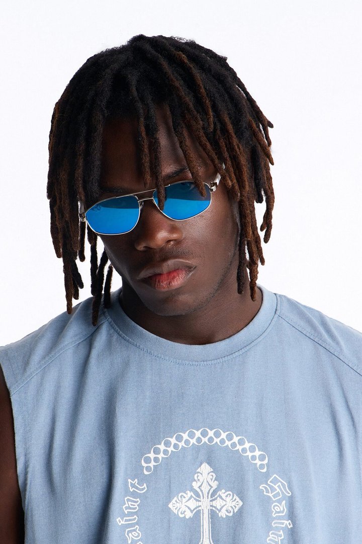 No Way Back Up Sunglasses - White/Silver