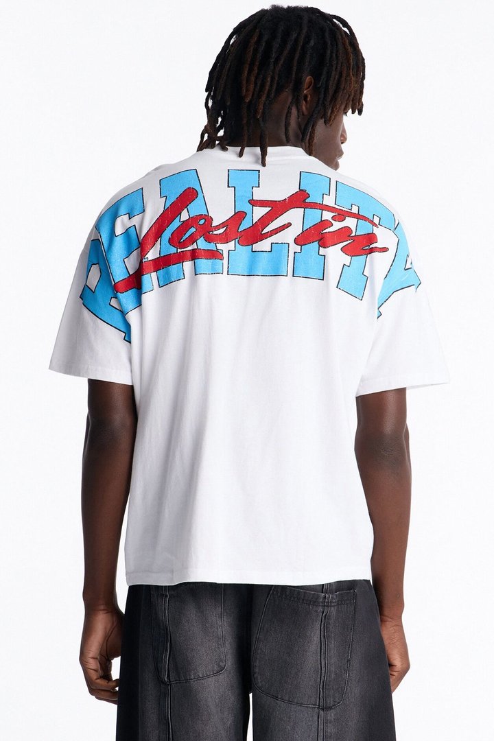 Lost In Reality Boxy Short Sleeve Tee - White