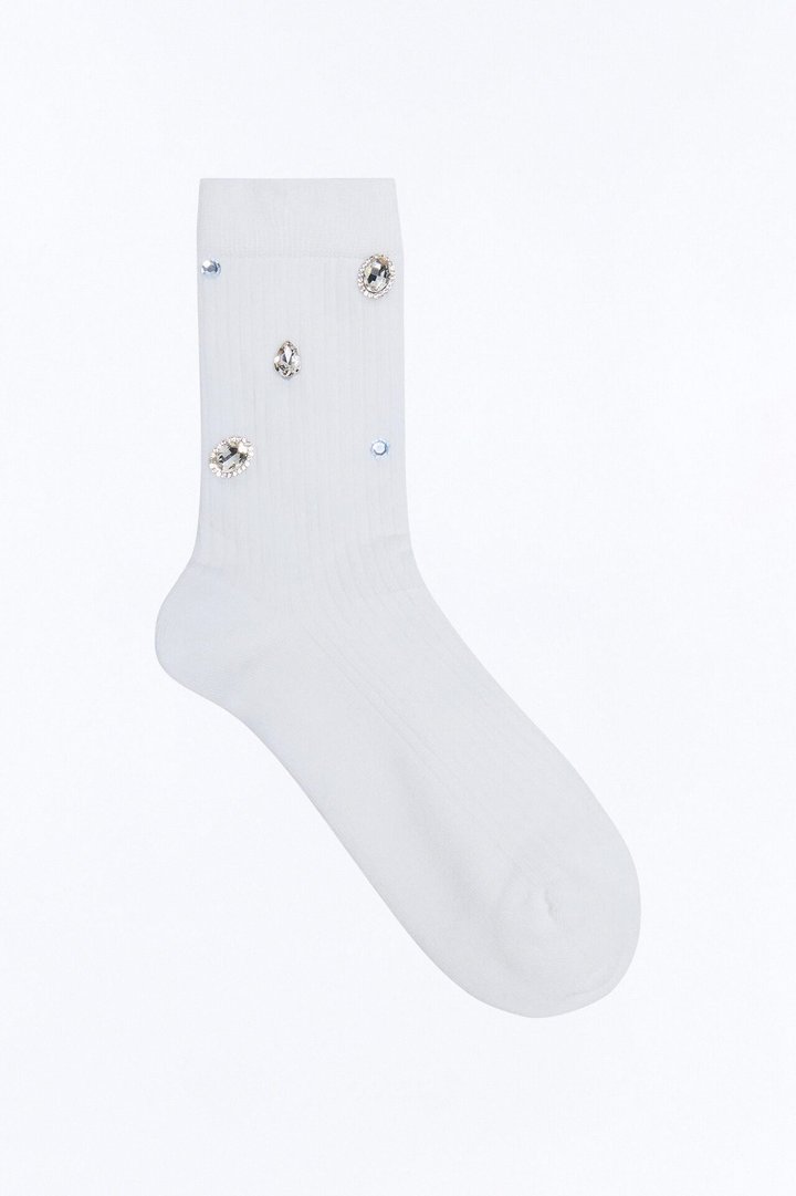 Running With The Stars Crew Socks - White