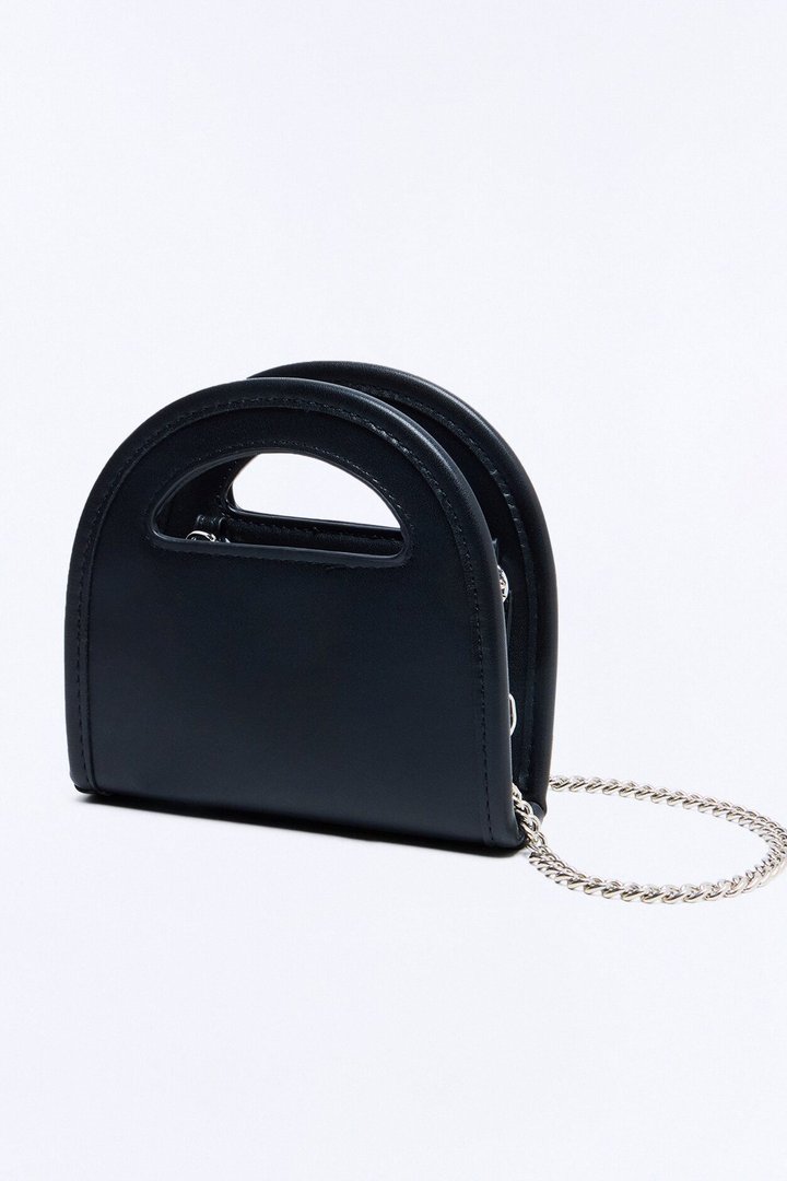 All You Need Faux Leather Crossbody Wallet - Black