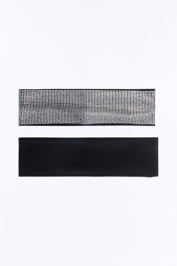 Stardust 2 Piece Headband Set - Black
