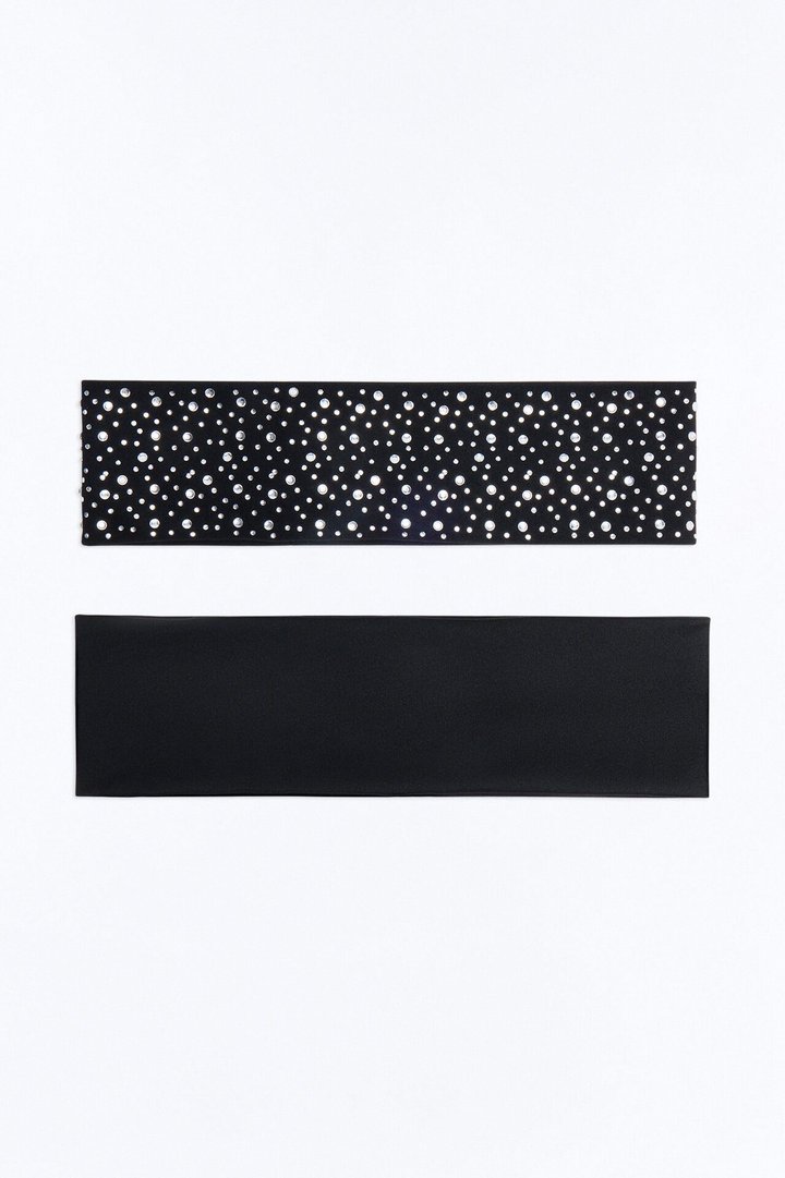 Starry Night 2 Piece Headband Set - Black
