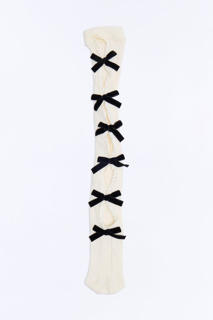 Play That Game Over The Knee Socks - White/Black