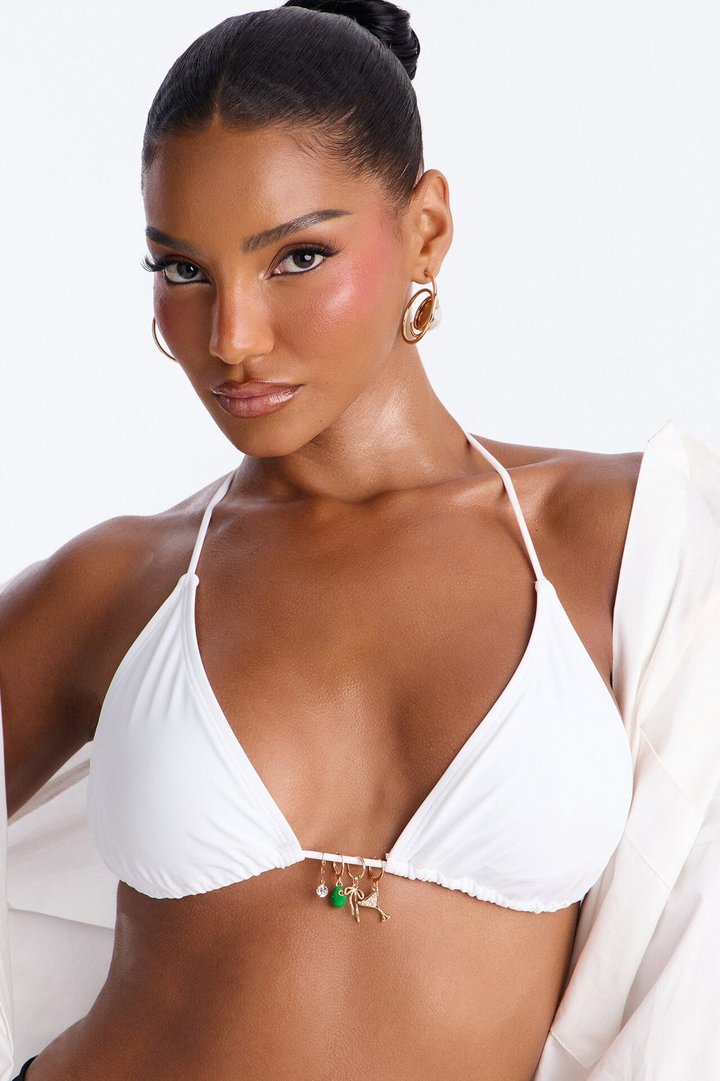 Martini Girly 4 Piece Bikini Charm Set - Gold/Green
