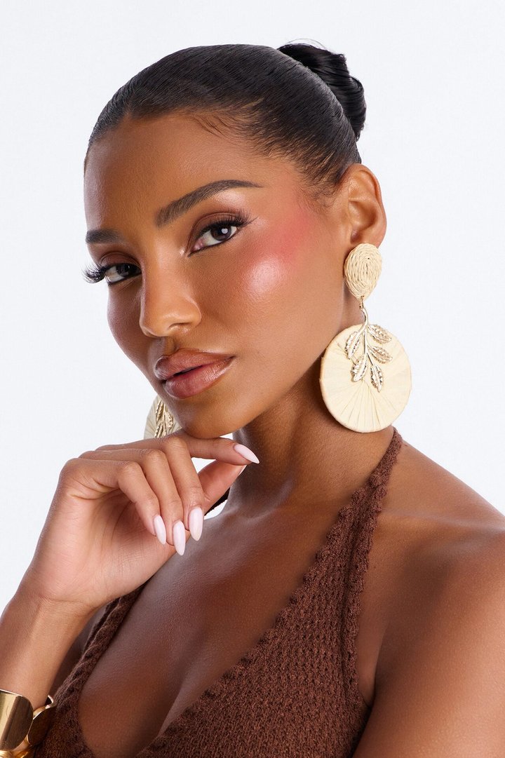 Sunny Bloom Floral Earrings - Ivory/combo