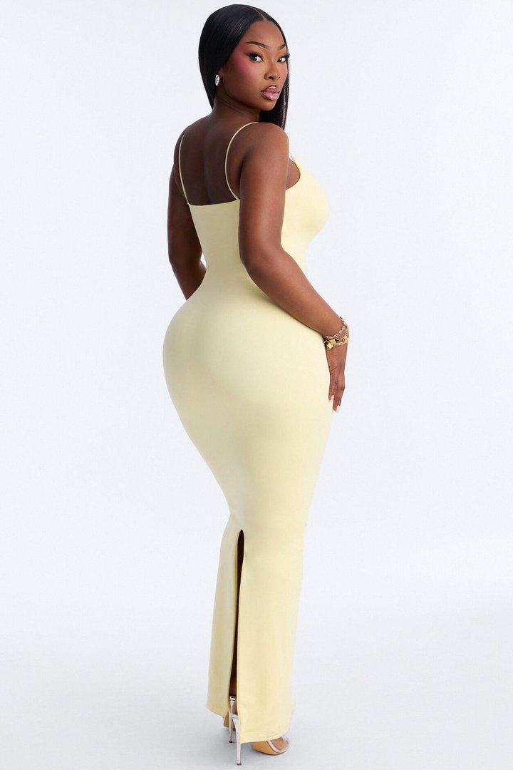 Seamless Smooth Double Lined Maxi Dress - Butter Yellow