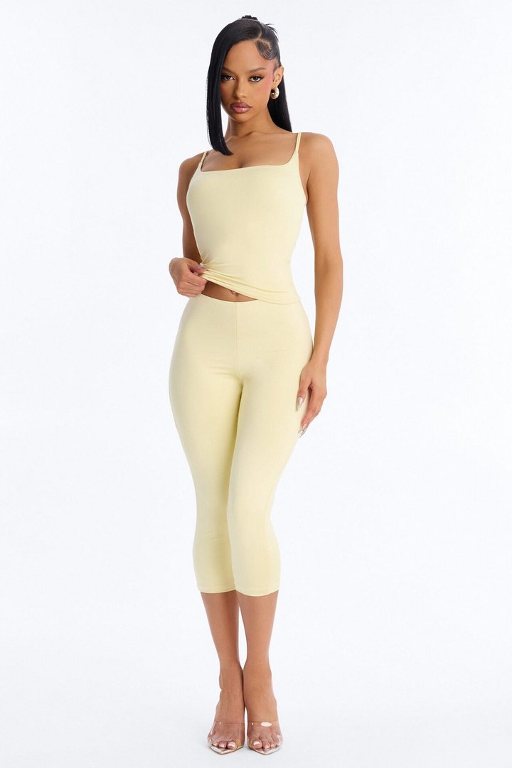 Contour Double Lined Cami Top - Butter Yellow